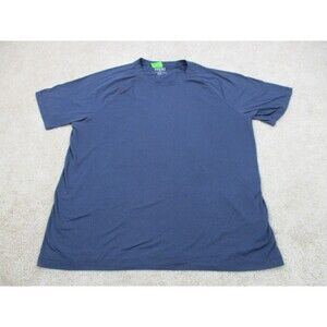 Rhone Reign Shirt Mens Extra Large Blue Gym Athletic Workout Short Sleeve Crew *